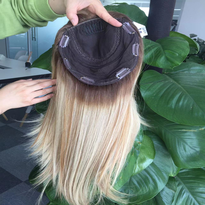 Factory supply silk topper hair shinning highlight for hairloss women people HJ002